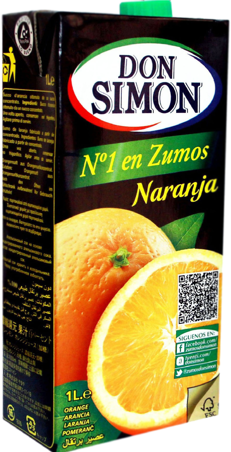 Orange Juice 1l - Don Simon Orange Juice (1244x1866), Png Download