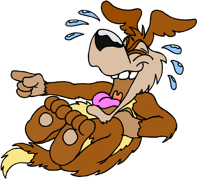 Png Freeuse Stock Laughing Clipart Free - Dog On His Back Laughing (750x679), Png Download