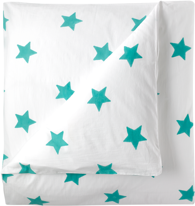 Turquoise Blue Star Single Duvet Cover - Love You To The Moon And Back Png (750x750), Png Download