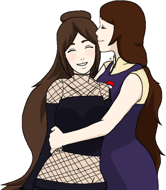 Mother And Daughter Hug Png Transparent Mother And - Cartoon (973x822), Png Download