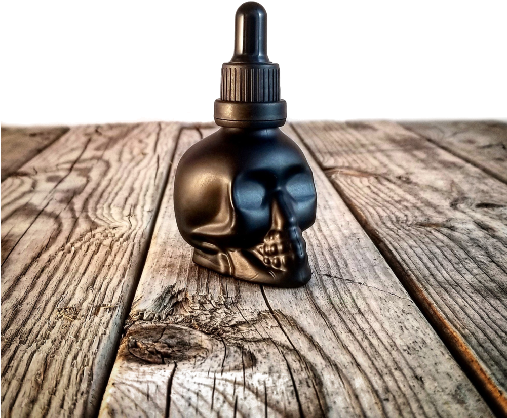 Black Skull Final - Huile Barbe Skull (1000x1000), Png Download