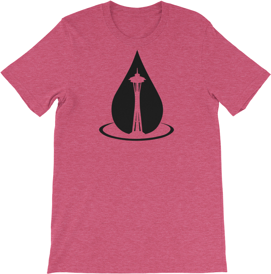 Space Needle Raindrop - Shirt (1000x1000), Png Download