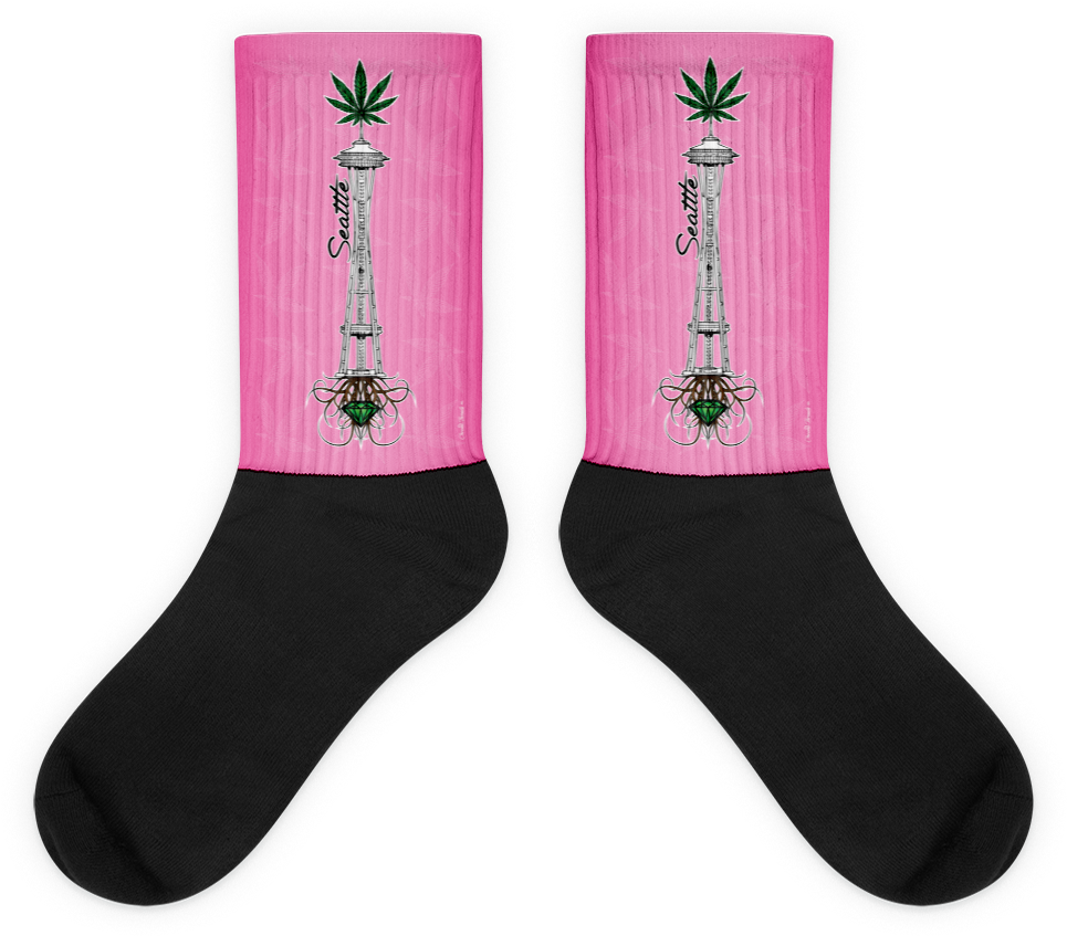 Seattle Space Needle - Bubble Wrap Socks (1000x1000), Png Download