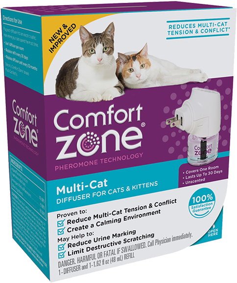 Comfort Zone Multi-cat Diffuser For Cats & Kittens - Comfort Zone Diffuser (600x600), Png Download