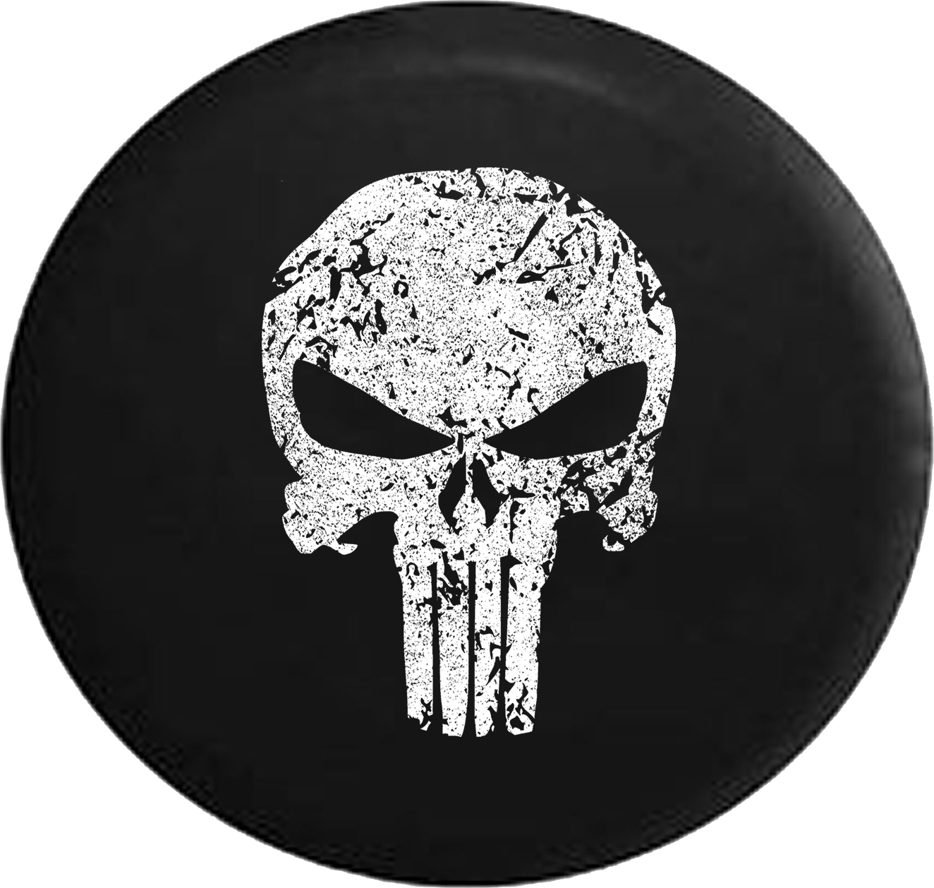 Punisher Skull Jeep Camper Spare Tire Cover A101 35 - Punisher Skull (1324x1258), Png Download