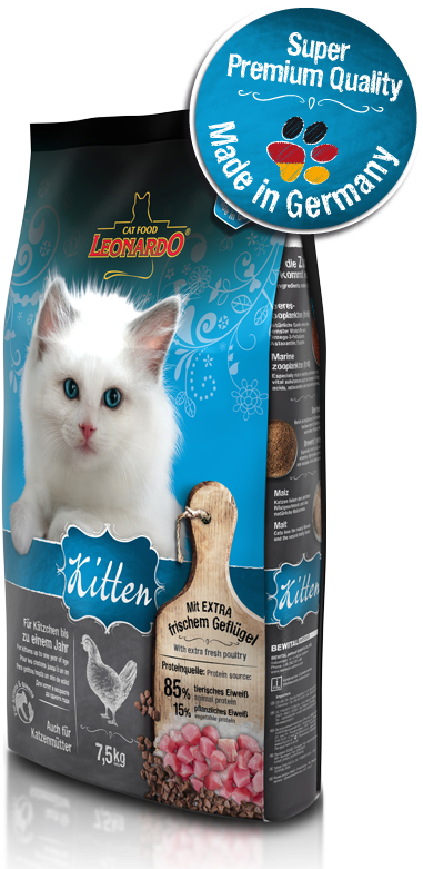 For Kittens Up To One Year Of Age - Leonardo Kitten (457x796), Png Download