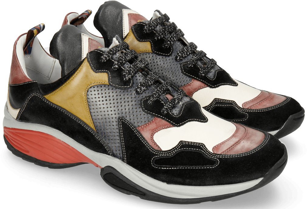 Sneakers Kobe 1 Suede Pattini Black Ruby White Sol - Melvin & Hamilton (1024x1024), Png Download