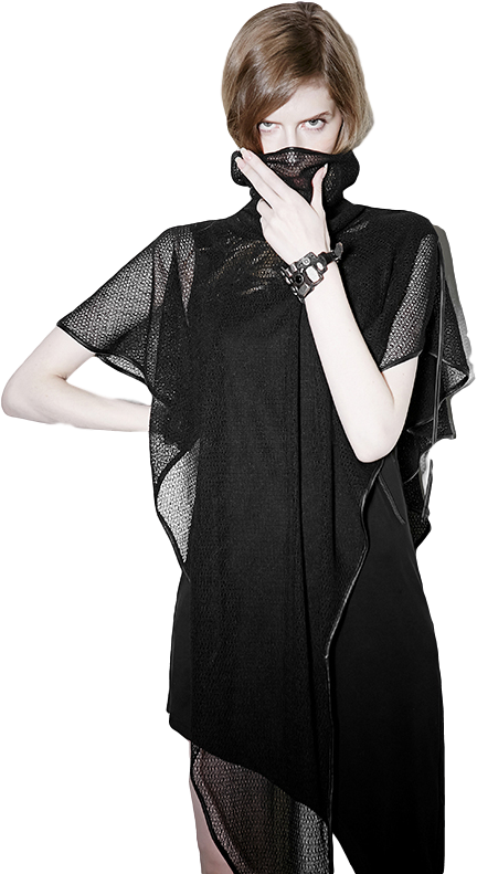 Fishnet Womens Poncho Accessories - Dress (800x800), Png Download