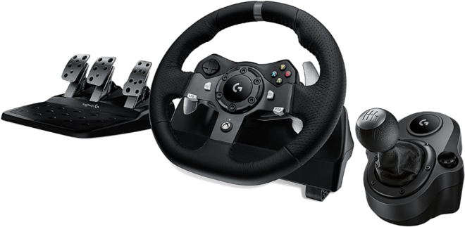 Logitech G920 Driving Force Racing Wheel - Racing Wheel With Shifter (960x640), Png Download