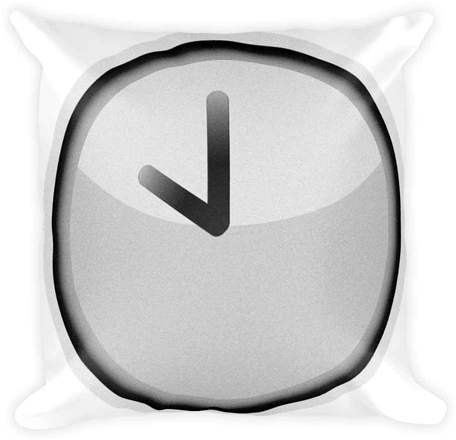 Clock Face Ten O'clock - Throw Pillow (1000x1000), Png Download