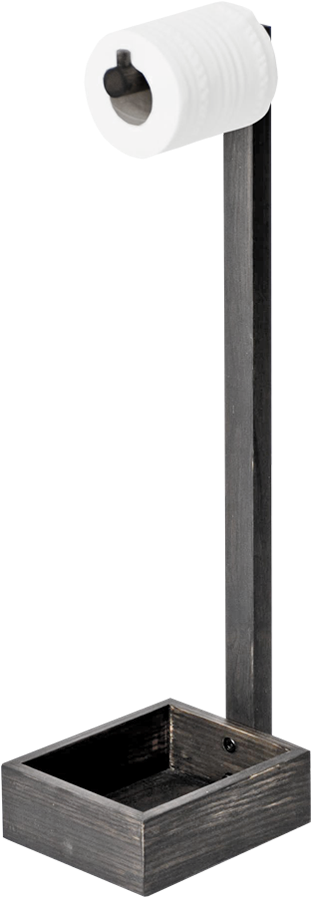 Free Standing Toilet Roll Holder In Dark Oak - Free Standing Toilet Roll Holder (900x900), Png Download