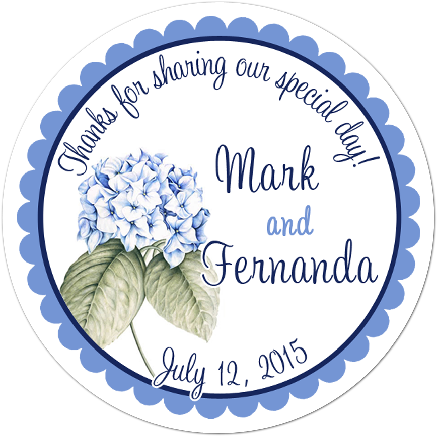 Blue Hydrangea Personalized Sticker - Blank Menstrual Cycle Chart (1000x1000), Png Download