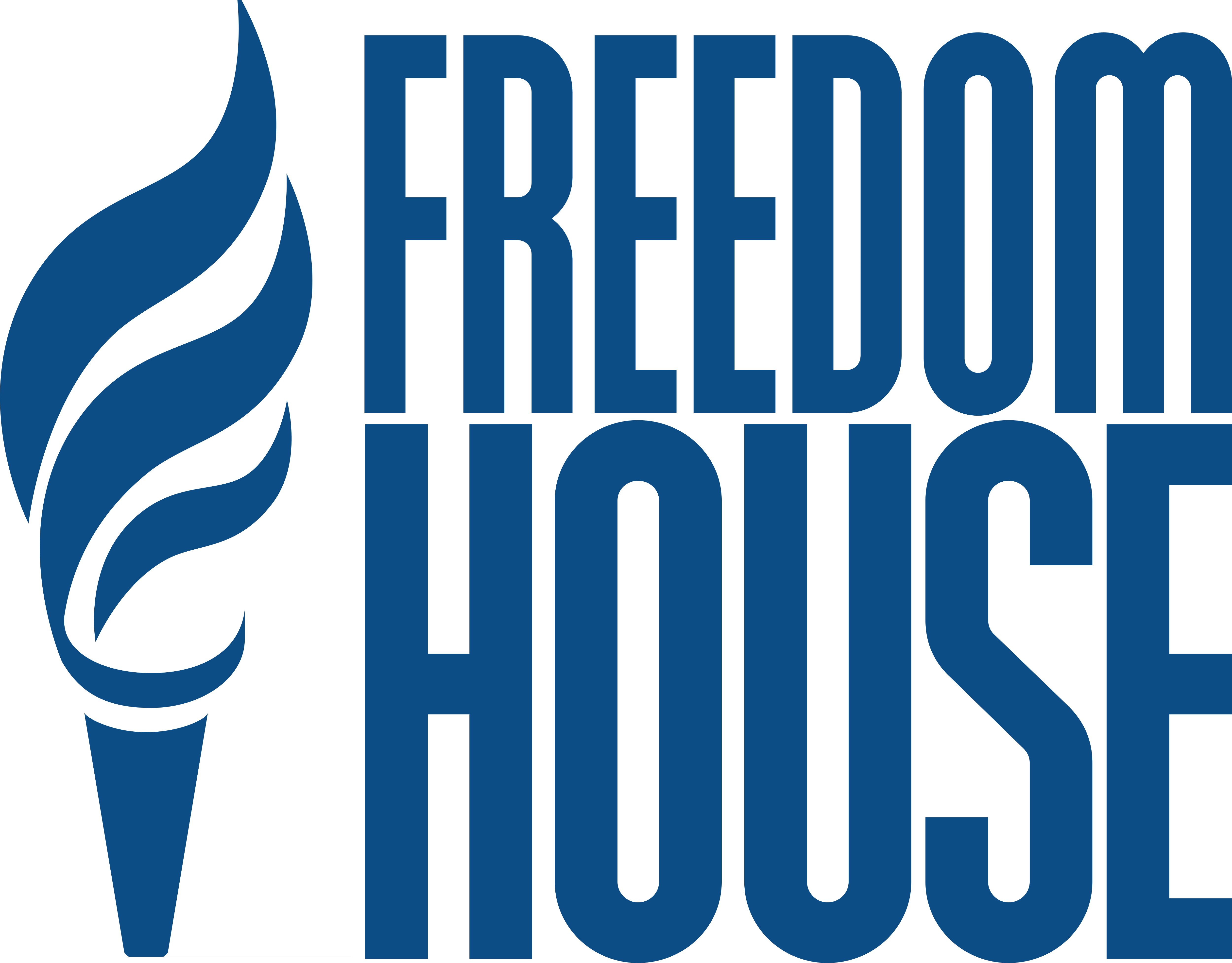 Freedom House Logo Blue - Freedom House (5000x3909), Png Download