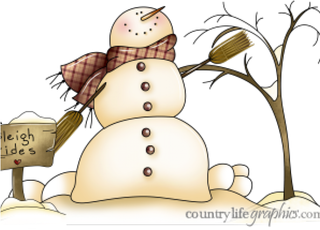 Country Snowman Clipart (640x480), Png Download