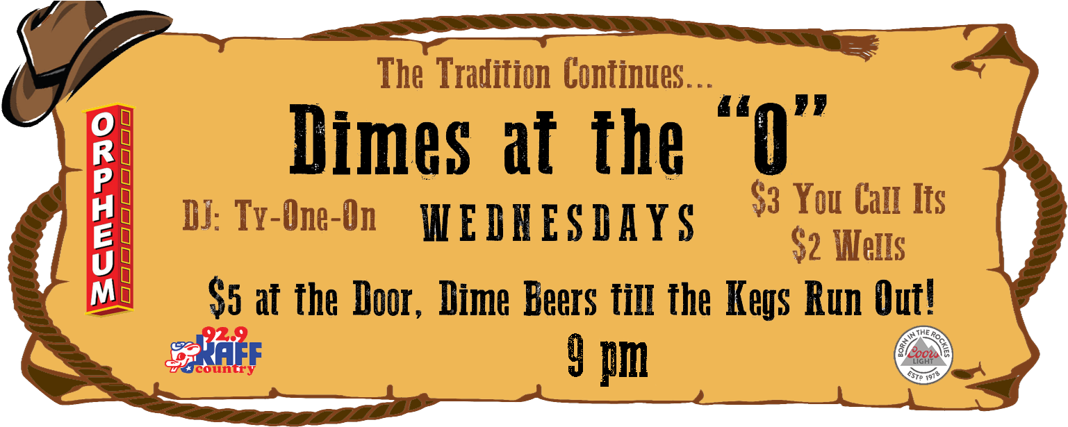 Orpheum Theater » Dimes At The O Tickets Orpheum Theater - Poster (1663x625), Png Download