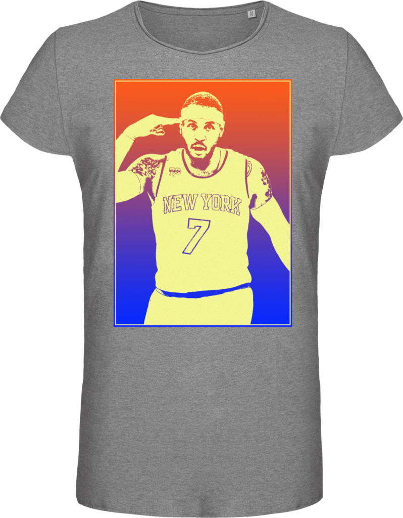 T-shirt Homme - Carmelo Anthony - Basketball Player - Active Shirt (798x1024), Png Download