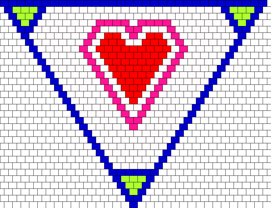 Cute Heart Bead Pattern - Bead (877x672), Png Download