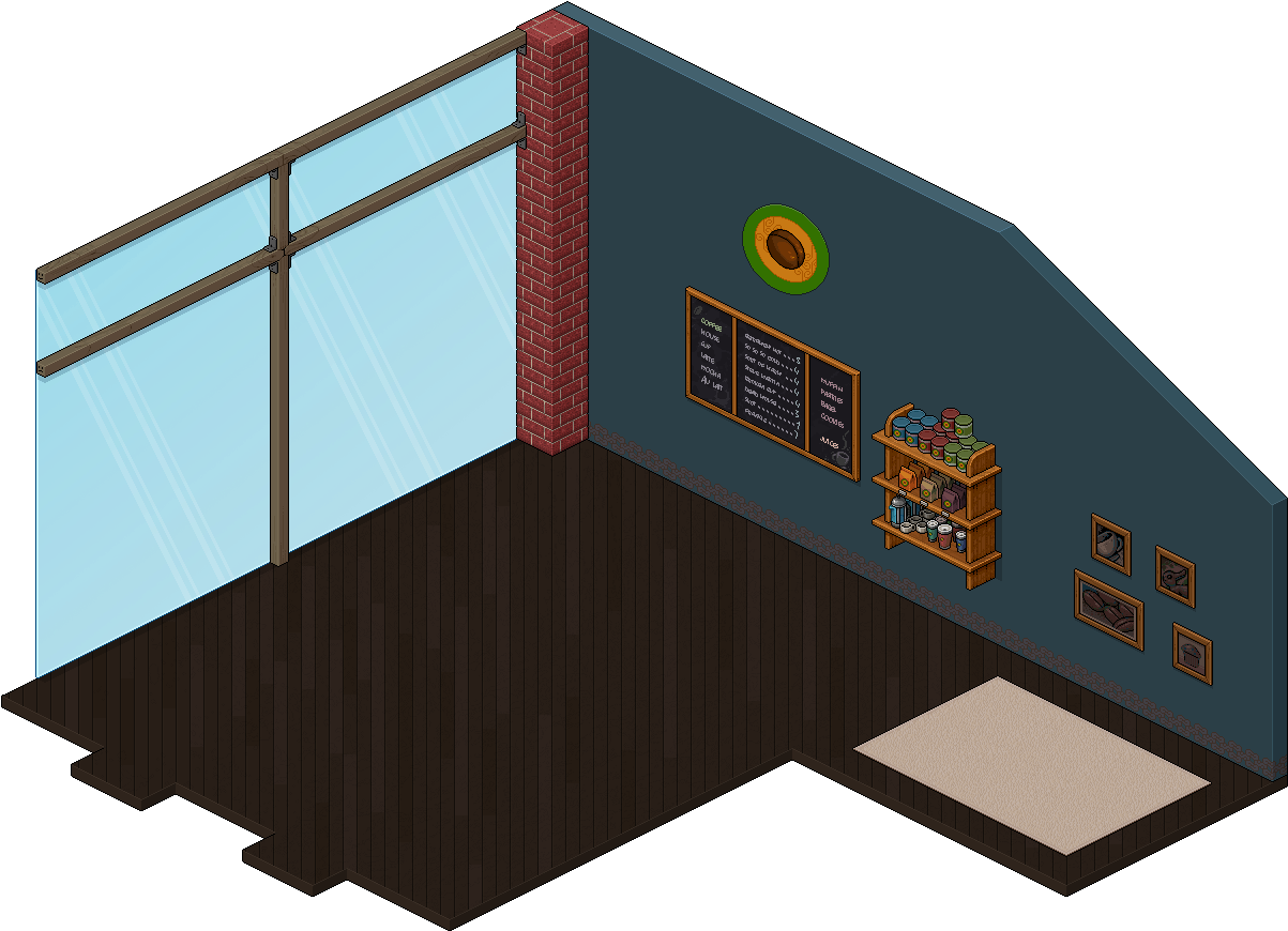 Habbo Bg Cafe - Coffee Shop Habbo (1234x890), Png Download