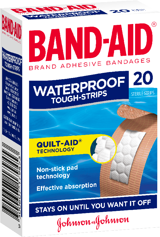 Ba Toughstrip Wp 20 - Band Aid Tough Strips 40 (800x800), Png Download