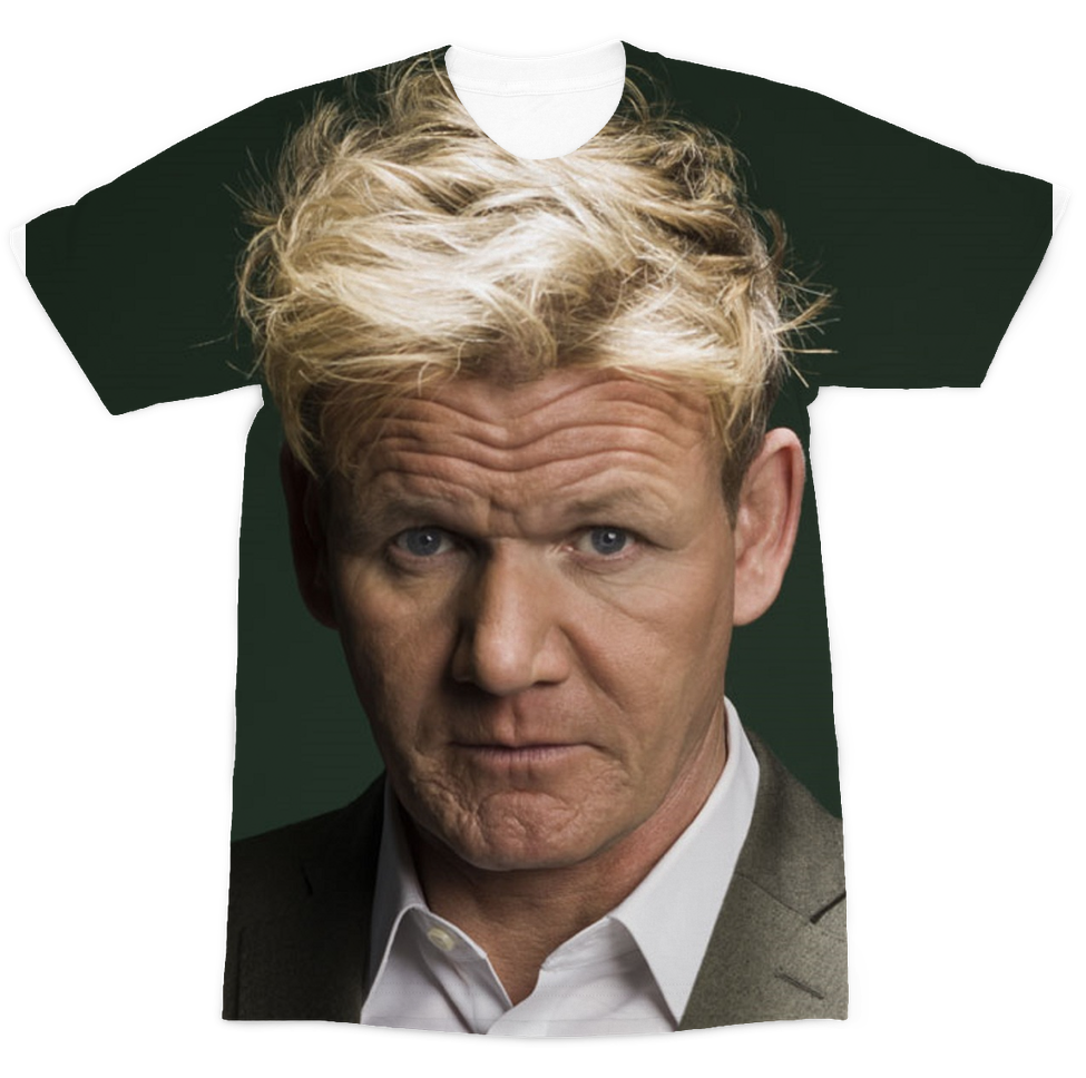 Close Up Of Gordon Ramsay ﻿premium Sublimation Adult - Gordon Ramsay Before And After Face Lift (1024x1024), Png Download