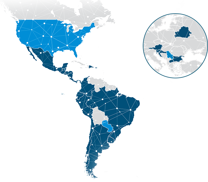 Claro/telmex Has Been Operating In The United States - Continent Americas (718x630), Png Download