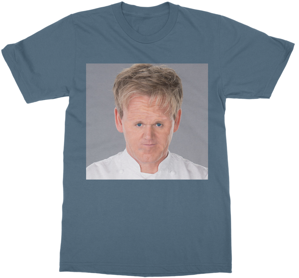 Gordon Ramsay With Small Face ﻿classic Adult T-shirt - T-shirt (1024x1024), Png Download
