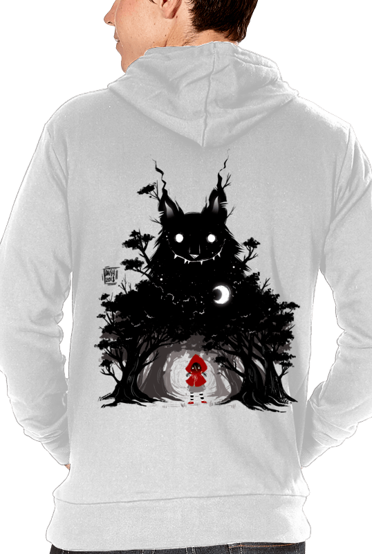 Creepy Red Hood - Long-sleeved T-shirt (538x800), Png Download
