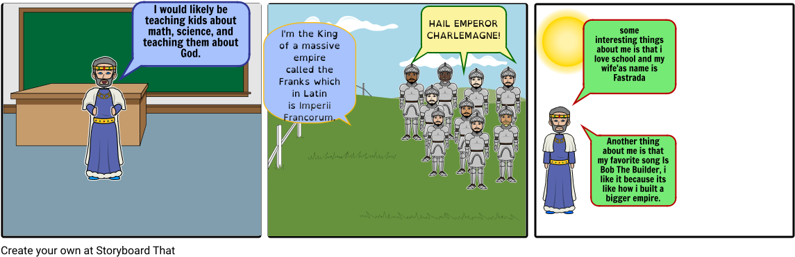 Medieval Charlemagne - Cartoon (1164x385), Png Download