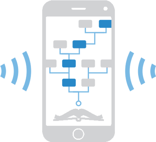 Tagline Illustration Blue Square - Mobile Phone (580x580), Png Download