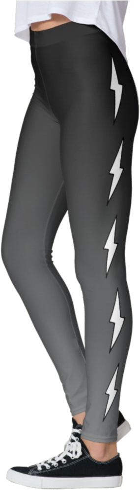 Black Leggings Stars White (503x1024), Png Download