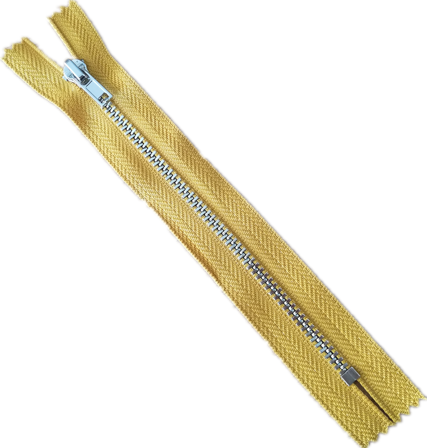 No3 Close End Auto Lock Metal Zippers Light Gold Teeth - Strap (850x891), Png Download