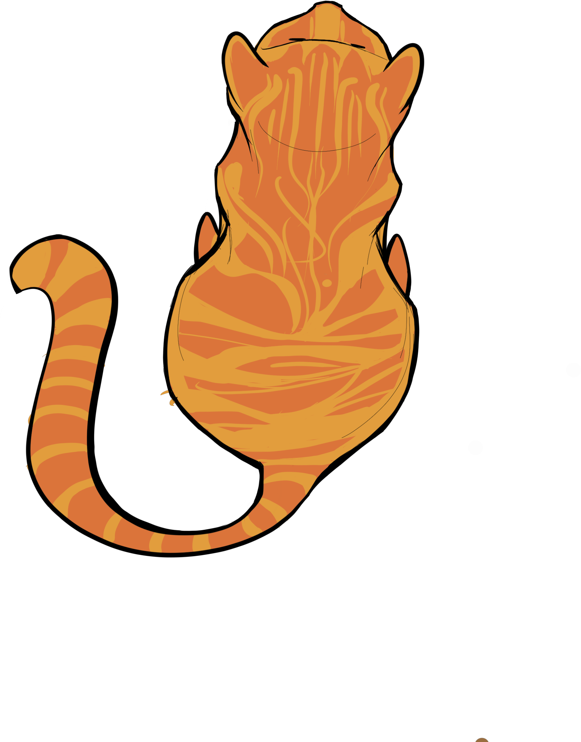 Cat From Above - Cat From Above Cartoon (3000x3000), Png Download