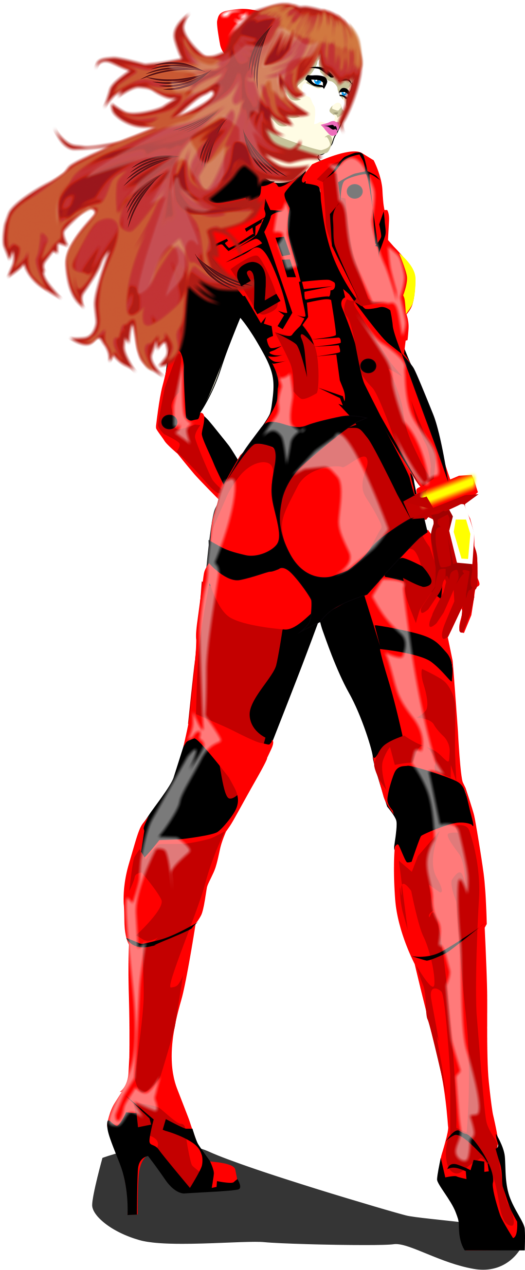 Asuka Face1 - Superhero (1800x2835), Png Download