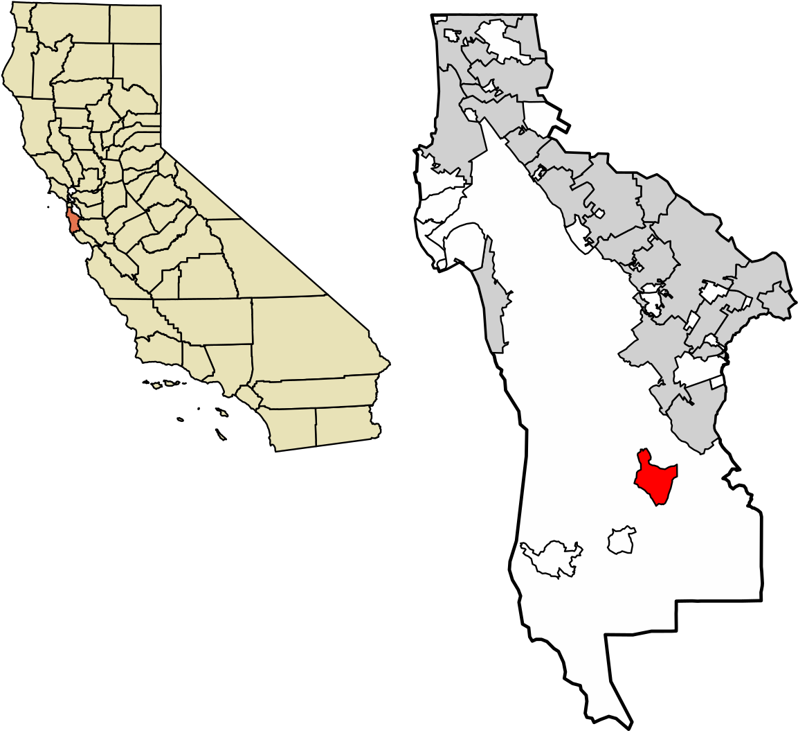 La Honda, California - County California (1200x1104), Png Download