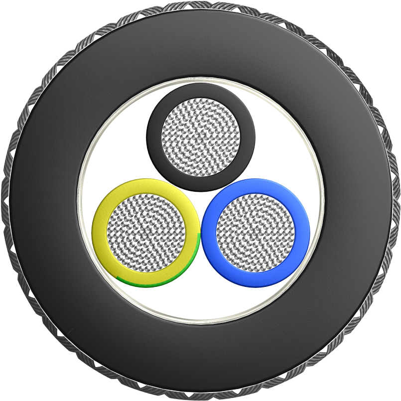 Underwater Cable - Circle (840x840), Png Download