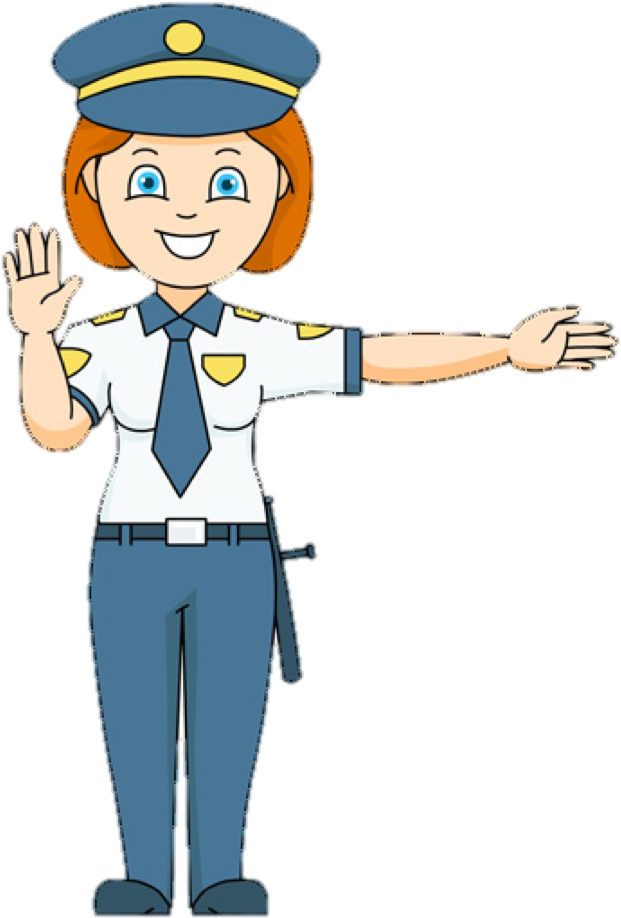 The Great Big Car And Truck Book - Police Lady Clip Art (975x989), Png Download