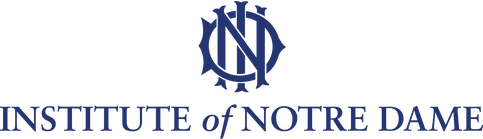 Ind Logo Stacked - Institute Of Notre Dame Logo (483x139), Png Download
