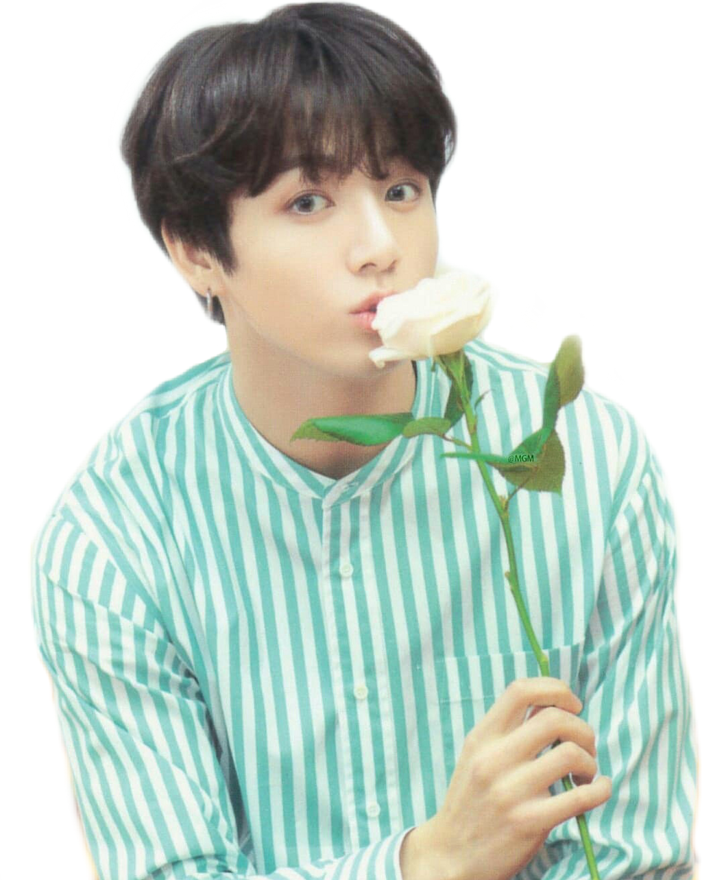 Report Abuse - Jungkook With A Flower (1024x1283), Png Download