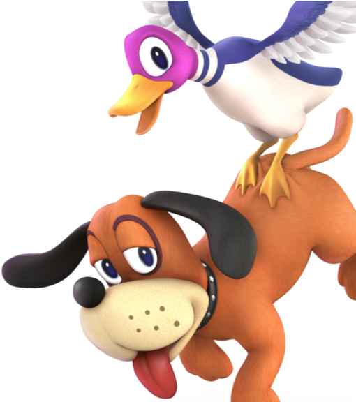 Duck Hunt Duo, Daisy, Kirby, King Dedede And Wolf In - Super Smash Bros Ultimate Characters (575x575), Png Download