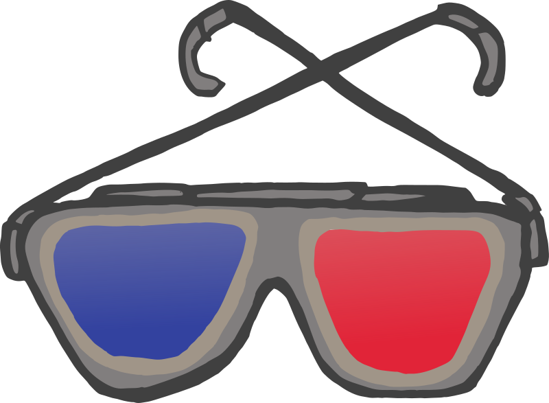 3d Anaglyph Glasses - 3d Glass (800x587), Png Download