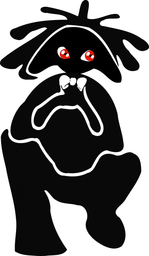 Tie,black - Silhouette (500x861), Png Download
