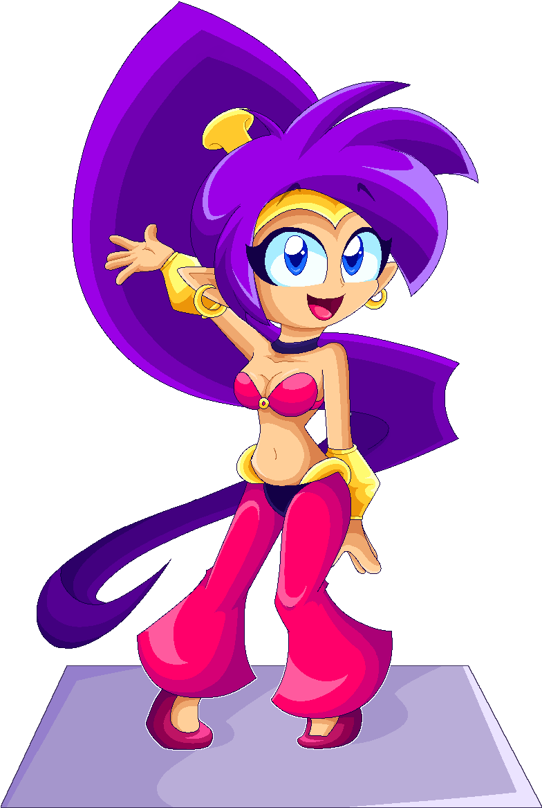 Pixel Shantae - Cartoon (850x1250), Png Download