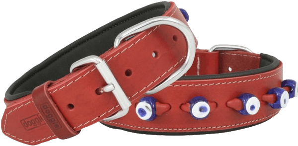 Doggie Comfort Nazar Boncuklu Deri Köpek Boyun Tasması - Buckle (600x1000), Png Download