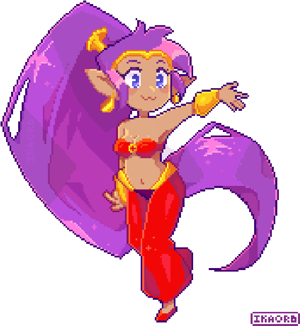 Shantae By Orb - Cartoon (600x659), Png Download