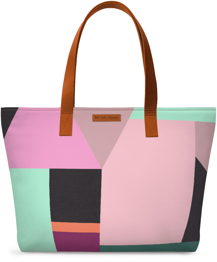Dailyobjects Geometrical Abstract Shapes Fatty Tote - Tote Bag (747x900), Png Download