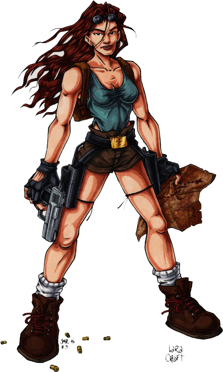 Lara Croft Png Transparent Background - Tomb Raider 2 Concept Art (756x1237), Png Download