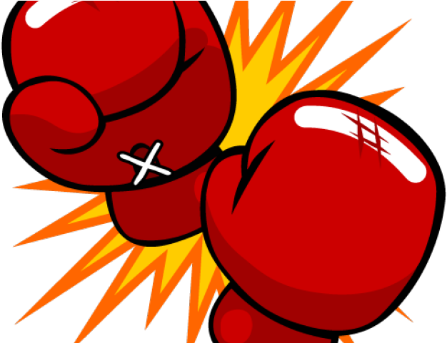 Boxing Gloves Clipart Boxing Ring - Drawing Cartoon Boxing Gloves (640x480), Png Download