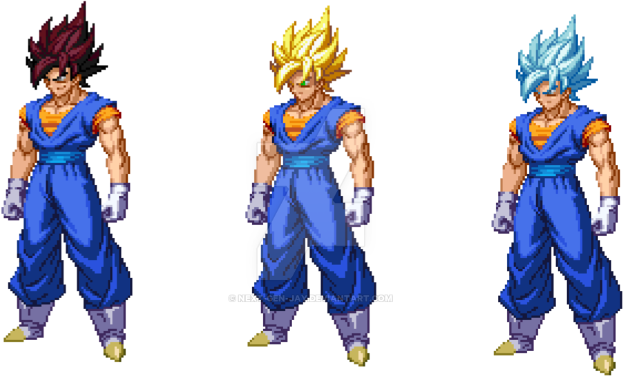 Vegito Pixel Pictures To Pin On Pinterest (1024x613), Png Download