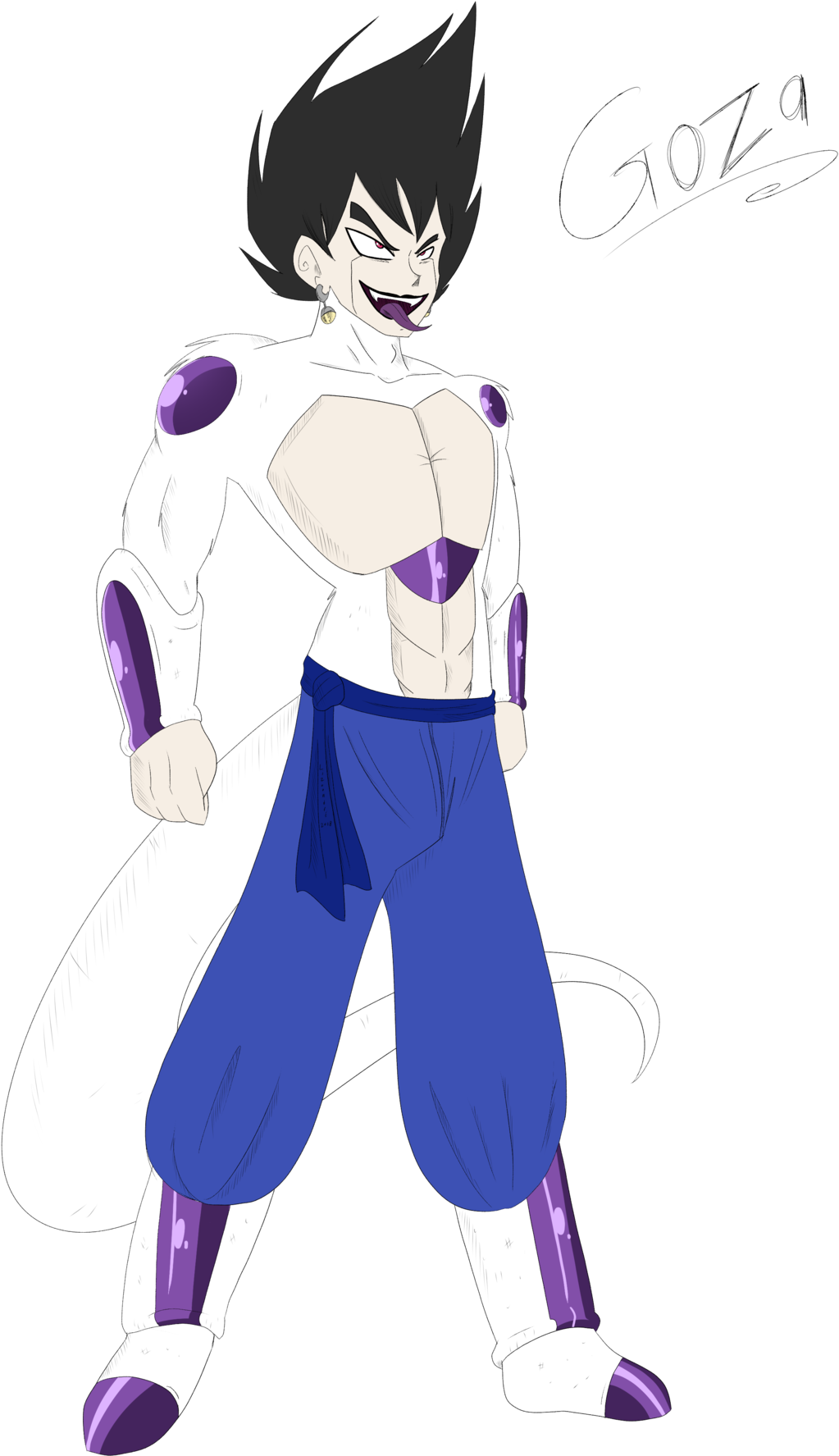 Frieza Goku Fusion Goza - Freezer Goku Fusion (1280x1810), Png Download