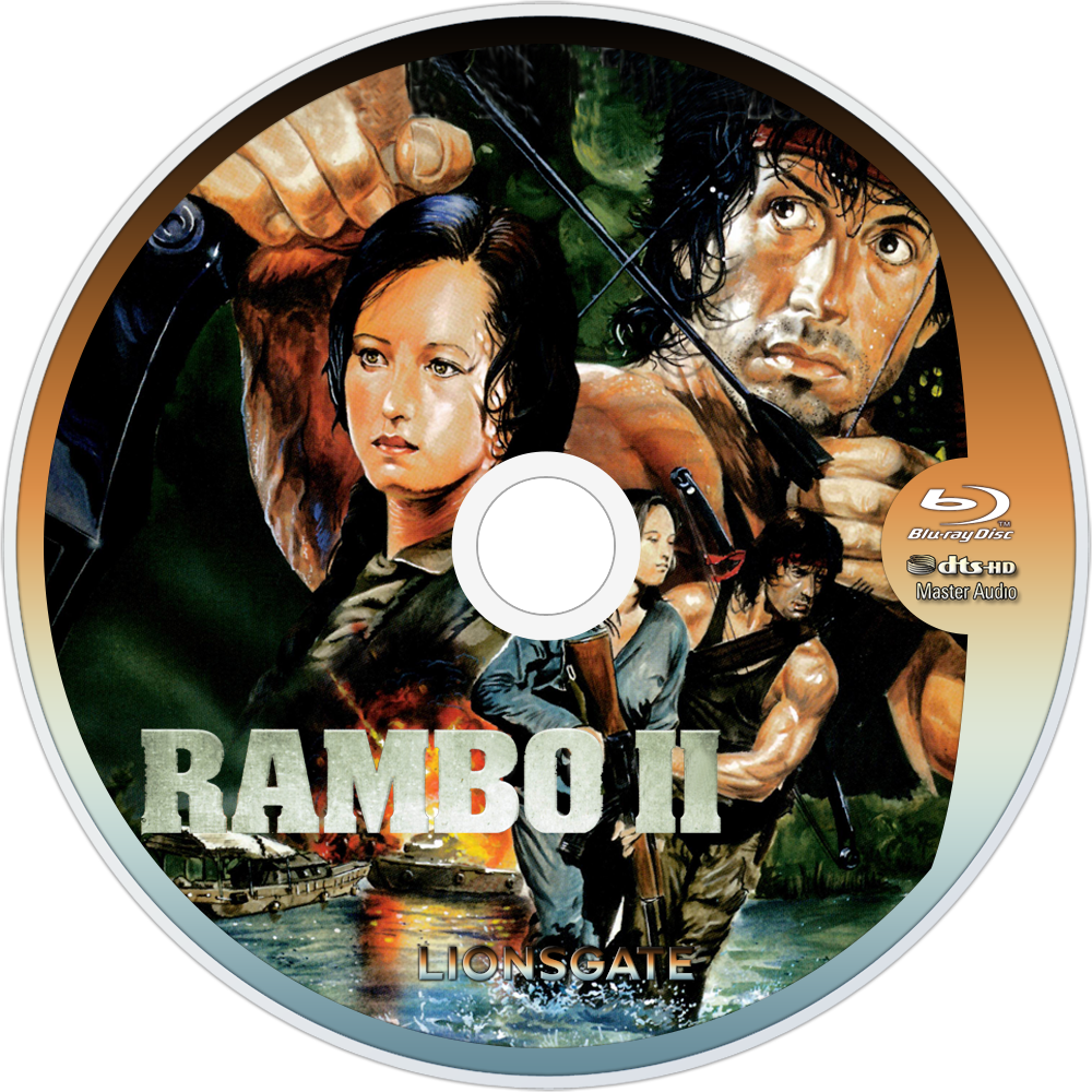 First Blood Part Ii Bluray Disc Image - Label (1000x1000), Png Download
